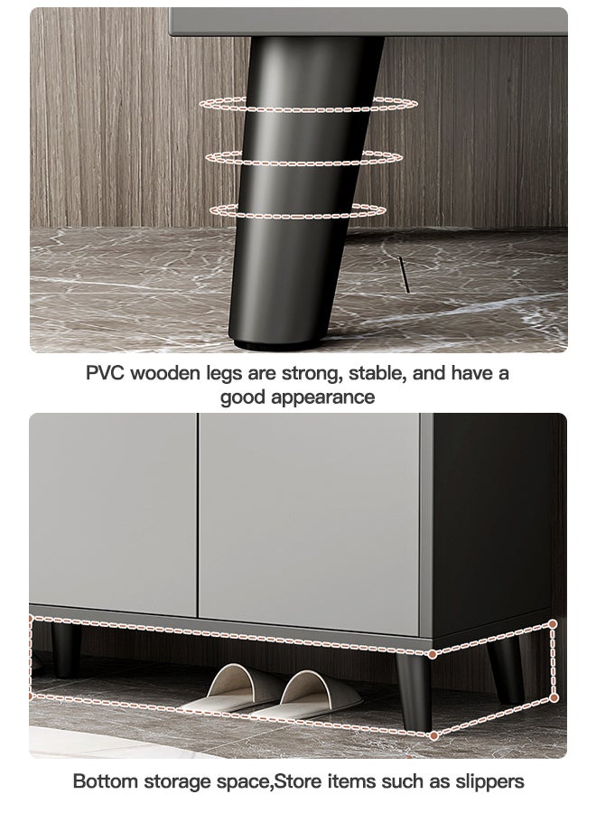 Sharpdo Shoe Cabinet Storage Shoe Rack Simple Storage Cabinet 119x30x48 cm Wood - Image 4